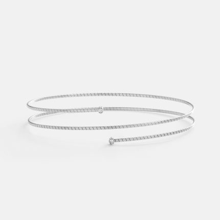 Bracciale Origini 2 diamanti in oro bianco - vista frontale