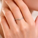 Foto anello Anima onda con diamante 0,01 ct oro bianco