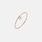 ANIMA:Anello rigido cuore pendente oro rosa