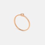 Anello Anima rigido con diamante in oro rosa