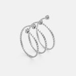 Anello spirale Origini quattro diamanti in oro bianco