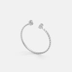 Anello Origini aperto due diamanti in oro bianco