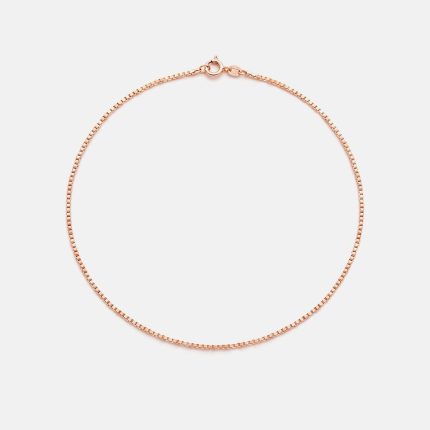 Collana con moschettone 40 cm in oro rosa