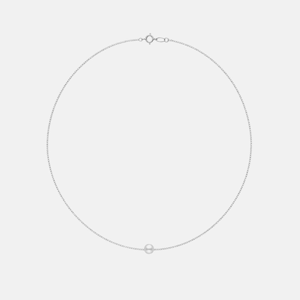 THE-FIRST-Collana-con-perla-oro-bianco Collana The First con perla Oro bianco